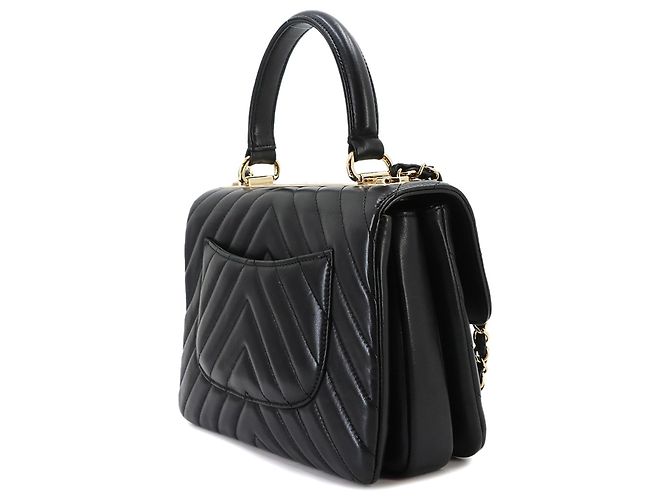 Borsa Chanel Trendy CC Chevron V-Stitch Nero - vista 3
