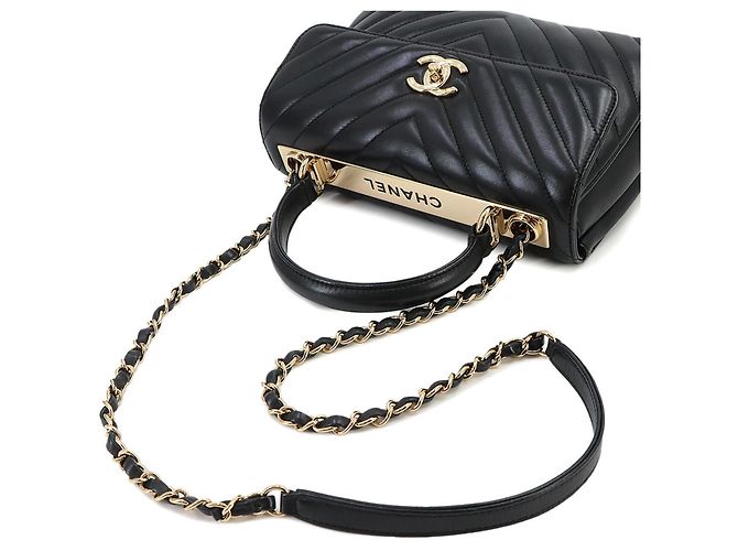 Borsa Chanel Trendy CC Chevron V-Stitch Nero - vista 5