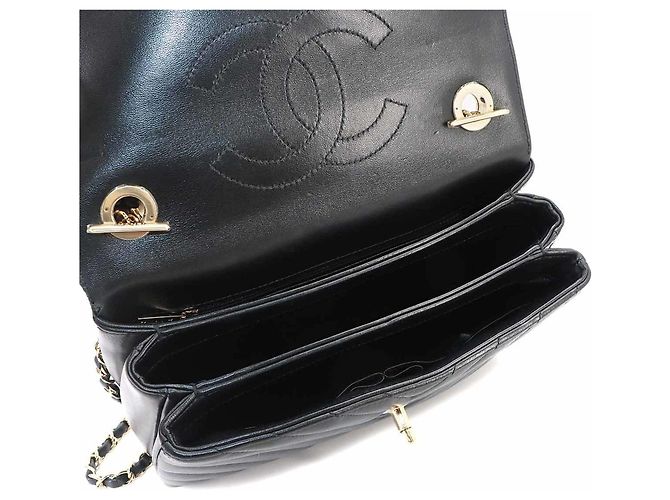 Borsa Chanel Trendy CC Chevron V-Stitch Nero - vista 6