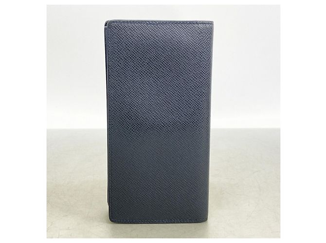 Louis Vuitton Taiga Portefeuille Brazza Long Wallet Blu navy - vista 6