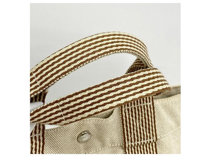 Hermès Hermes New Fourre-Tout MM Canvas Tote Bag Braun - vista 8