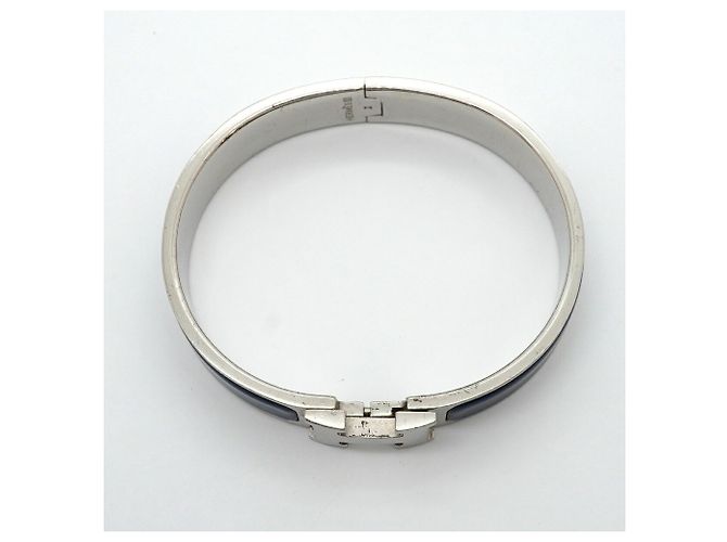 Bracciale Hermès Clic Clac PM in Argento - vista 3
