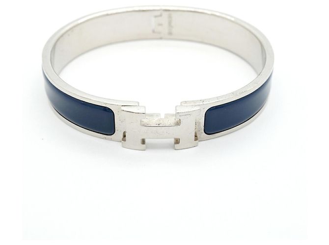 Bracciale Hermès Clic Clac PM in Argento - vista 4