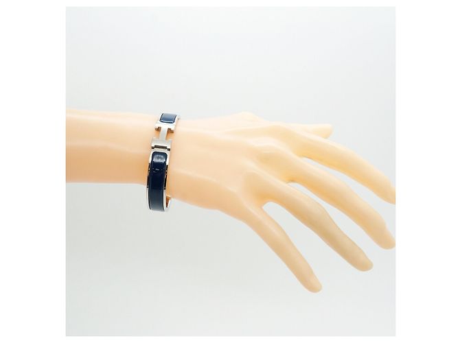 Bracciale Hermès Clic Clac PM in Argento - vista 7