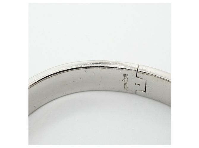Bracciale Hermès Clic Clac PM in Argento - vista 9