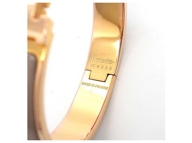 Bracciale Hermès Clic Clac PM GP Plated Gold D'oro - vista 5
