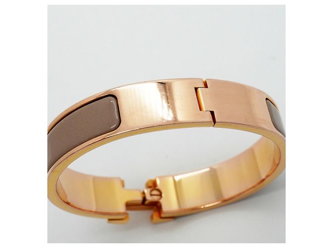 Bracciale Hermès Clic Clac PM GP Plated Gold D'oro - vista 7