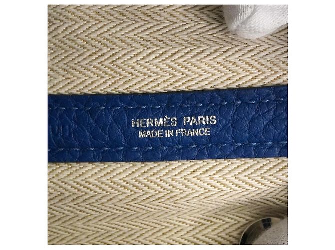 Hermès Borsa Tote Hermes Garden TPM Blu - vista 5