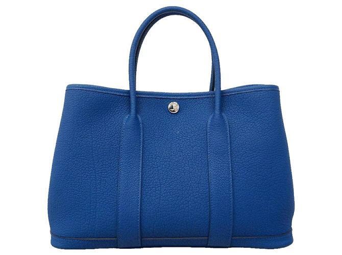 Hermès Borsa Tote Hermes Garden TPM Blu - vista 8