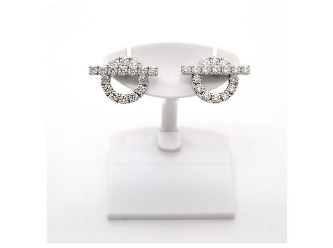 Hermès Boucles d'oreilles puces Hermes Finesse - vue 2