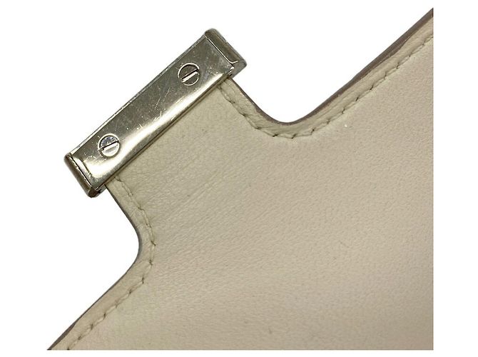 Hermès Portafoglio/Borsa a tracolla Hermes Constance Tougo Bianco - vista 10