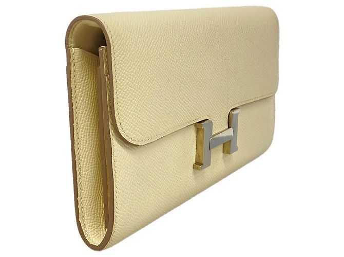 Hermès Portafoglio/Borsa a tracolla Hermes Constance Tougo Bianco - vista 2