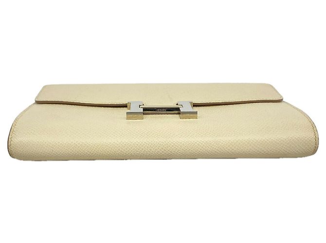 Hermès Portafoglio/Borsa a tracolla Hermes Constance Tougo Bianco - vista 3