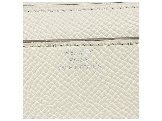 Hermès Portafoglio/Borsa a tracolla Hermes Constance Tougo Bianco - vista 5