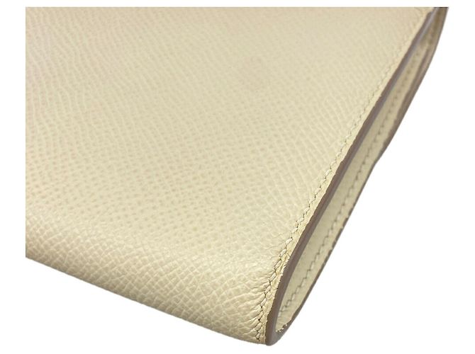 Hermès Portafoglio/Borsa a tracolla Hermes Constance Tougo Bianco - vista 6