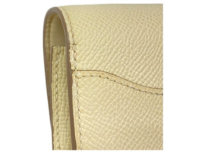 Hermès Portafoglio/Borsa a tracolla Hermes Constance Tougo Bianco - vista 7