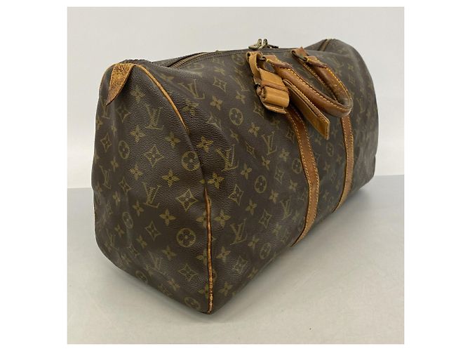 Keepall Borsa Boston Louis Vuitton Marrone - vista 2