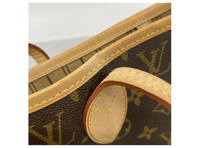 Borsa Tote Louis Vuitton Monogram Neverfull MM Marrone - vista 8