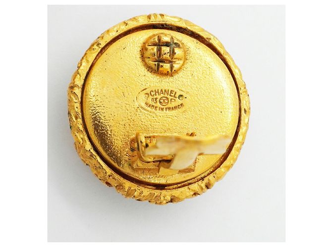Orecchini a clip Chanel placcati oro e neri Nero D'oro - vista 4