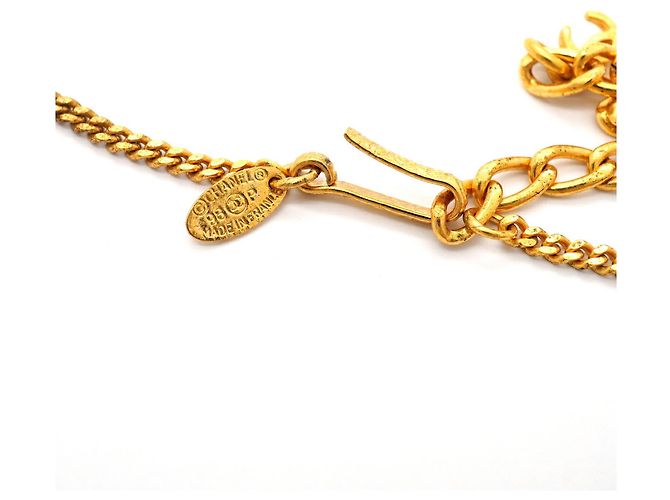 Collana Chanel Coco Mark Ball Bianco Multicolore D'oro - vista 4