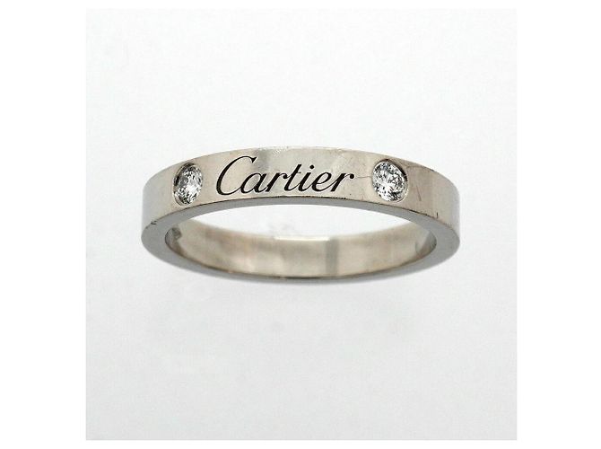 Cartier C de Ring aus Platin mit Diamant - Ansicht 2