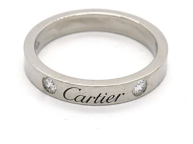 Cartier C de Ring aus Platin mit Diamant - Ansicht 3
