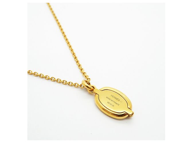 Hermès Collana Hermes Mini Maillon PM D'oro Crudo - vista 2