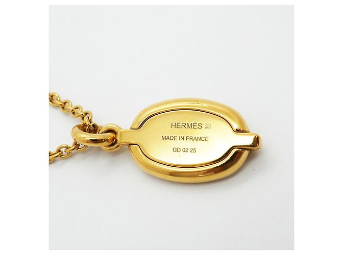 Hermès Collana Hermes Mini Maillon PM D'oro Crudo - vista 5
