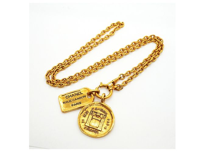 Collana Chanel placcata oro D'oro - vista 3