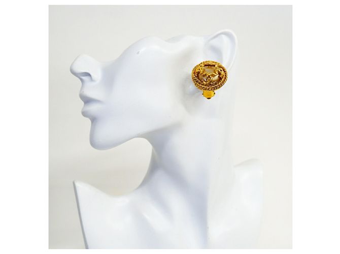 Orecchini a clip Chanel dorati con perla sintetica D'oro - vista 5