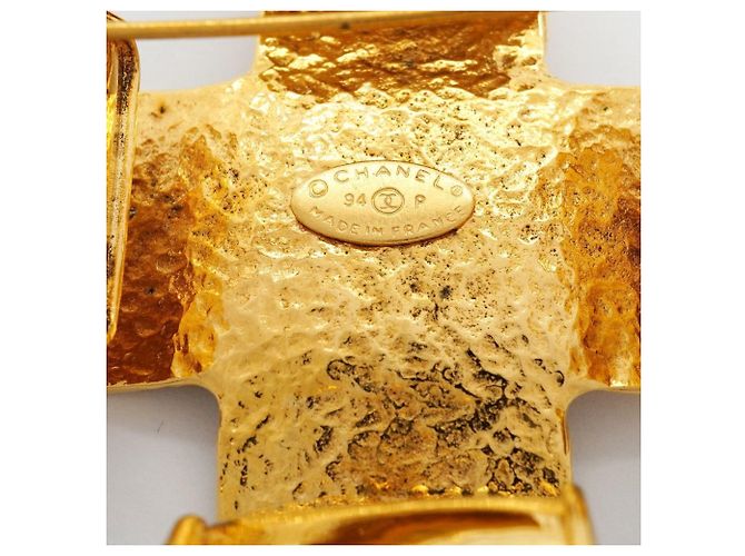 Spilla Chanel placcata oro D'oro - vista 4