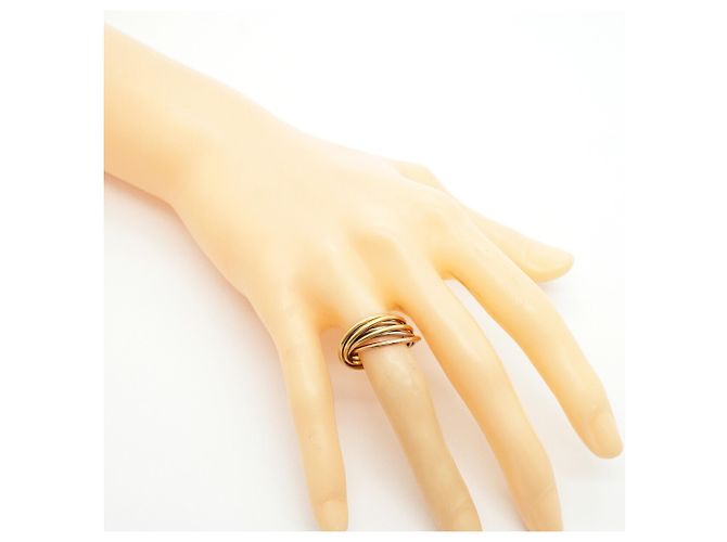 Anello Cartier Trinity in oro giallo bianco e rosa - vista 7
