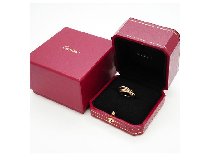 Anello Cartier Trinity in oro giallo bianco e rosa - vista 8