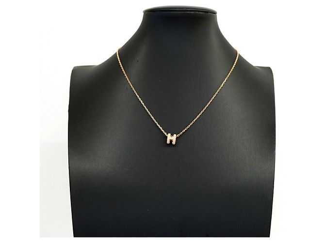 Hermès Collar Hermes Mini Pop H Dorado - vista 7