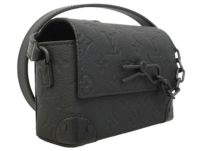 Borsa a tracolla Louis Vuitton Monogram Taurillon Steamer Nero - vista 2