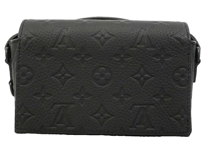 Borsa a tracolla Louis Vuitton Monogram Taurillon Steamer Nero - vista 7