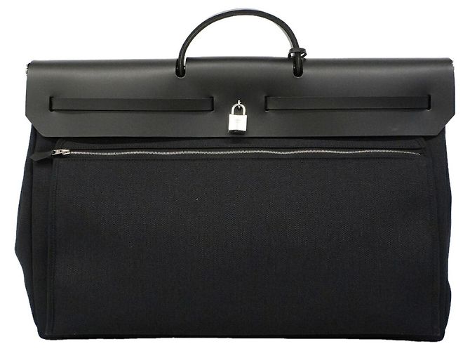 Hermès Bolsa Hermes Herbag Zip 50 Preto - vista 13