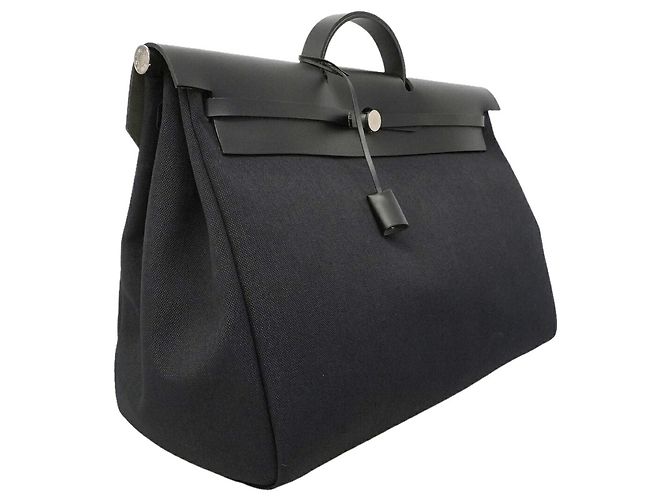 Hermès Bolsa Hermes Herbag Zip 50 Preto - vista 2