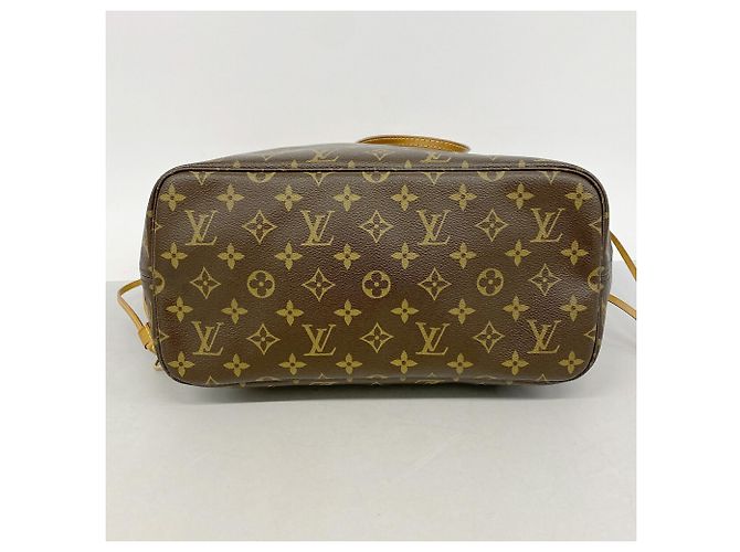 Borsa Tote Louis Vuitton Monogram Neverfull MM Marrone - vista 3