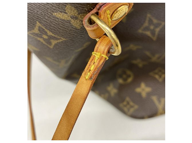 Borsa Tote Louis Vuitton Monogram Neverfull MM Marrone - vista 9