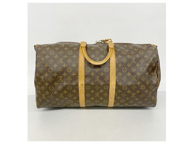 Louis Vuitton Monogram Keepall Bandoulière 55 Marrone - vista 12