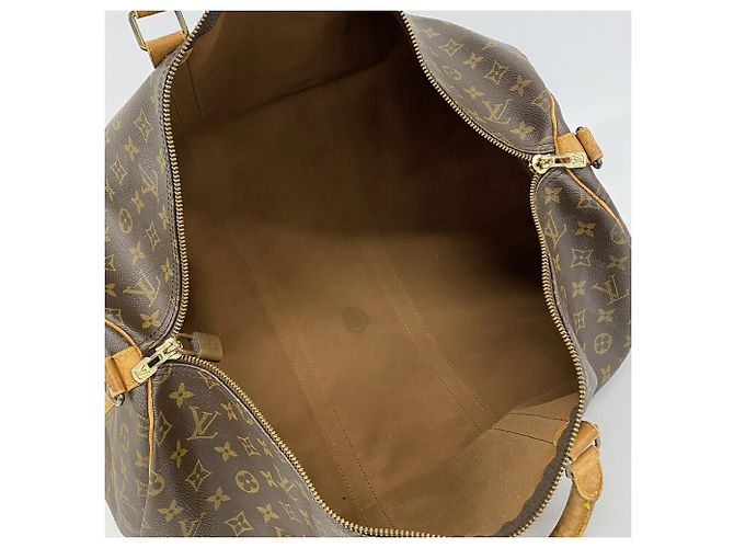 Louis Vuitton Monogram Keepall Bandoulière 55 Marrone - vista 4