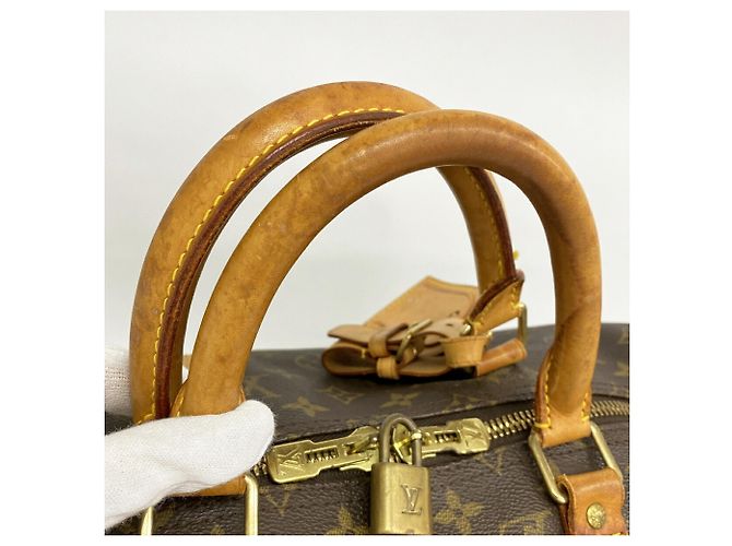 Borsa Boston Louis Vuitton Monogram Keepall 50 Marrone - vista 10