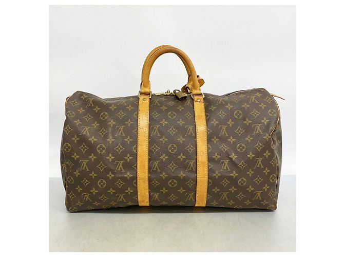 Borsa Boston Louis Vuitton Monogram Keepall 50 Marrone - vista 12