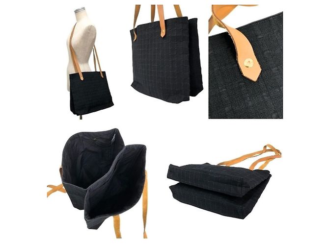 Hermès Borsa Tote Hermes Amedaba Cabas de Poche Nero - vista 2