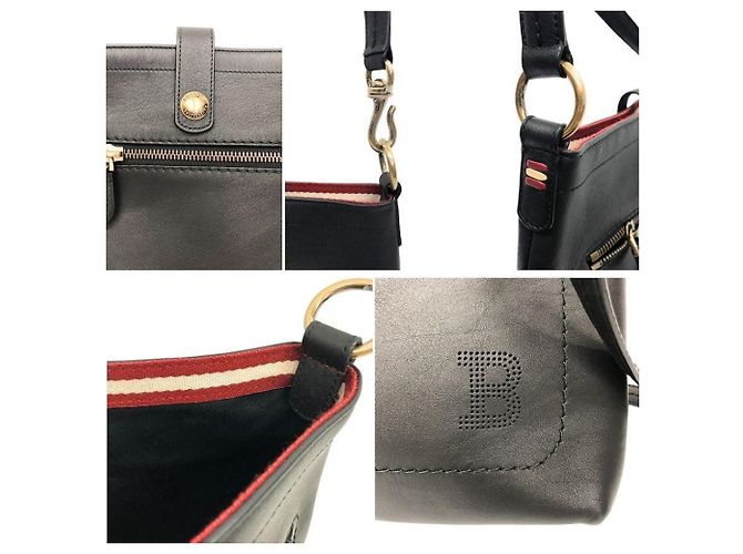 Borsa a tracolla in pelle Bally Nero - vista 3