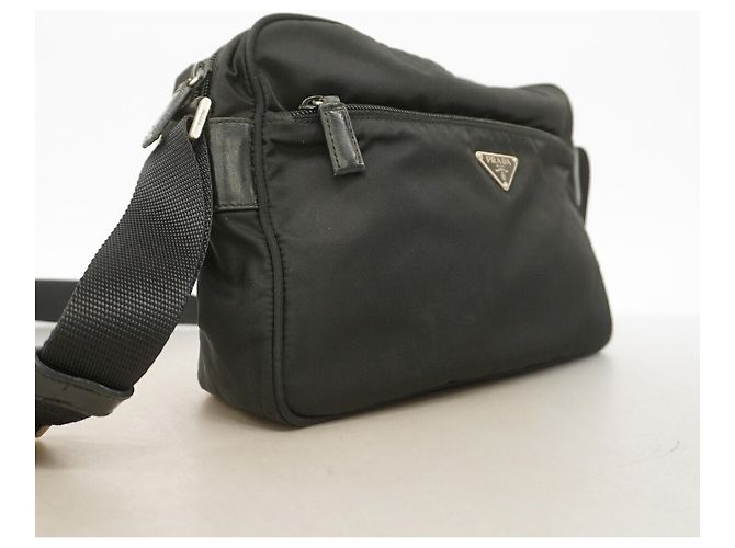 Borsa a tracolla Prada Saffiano Nylon Nero - vista 2