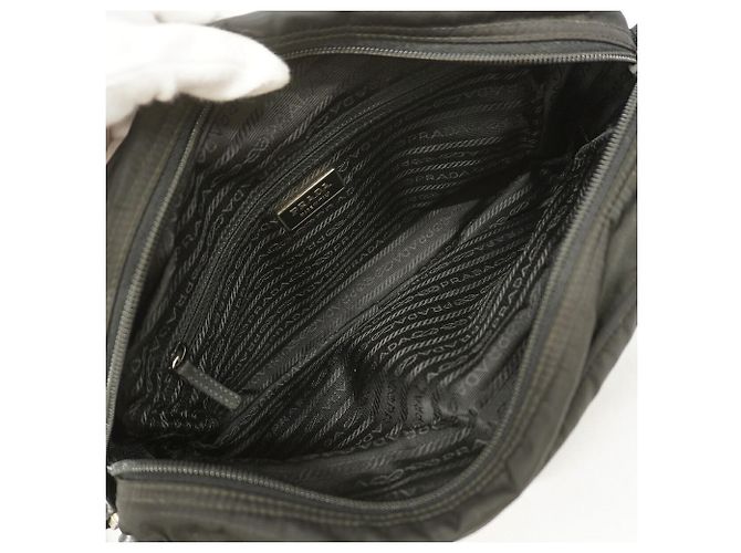 Borsa a tracolla Prada Saffiano Nylon Nero - vista 4