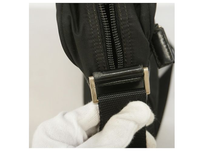 Borsa a tracolla Prada Saffiano Nylon Nero - vista 7