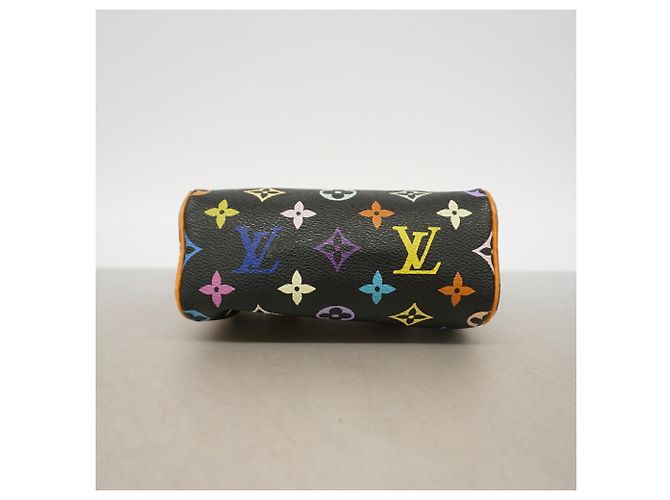 Borsa a mano Louis Vuitton Monogram Multicolor Mini Speedy Nero - vista 3